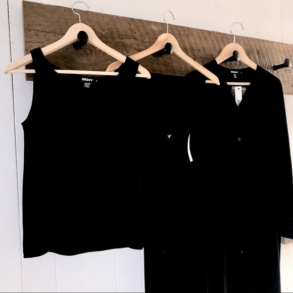 Dkny Other - NWT | DKNY | 3-piece Black Velour Loungewear Set